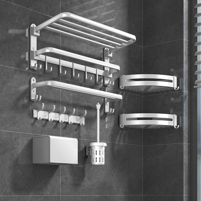 Modern White Bathroom Accessory As Individual Or As a Set in Metal