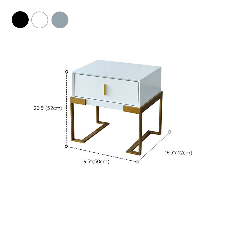 Modern Bed Nightstand 20.5"H Solid Wood Nightstand with 1-Drawer for Bedroom