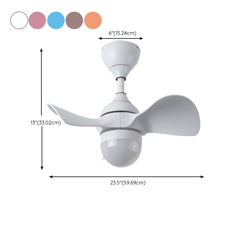 Nordic Style Metal Ceiling Fan Lamp Ball Shape Ceiling Fan Light for Bedroom