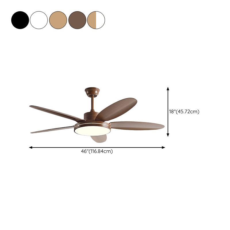 Simplicity 5-Blade Ceiling Fan Lighting with Metal for Dining Room