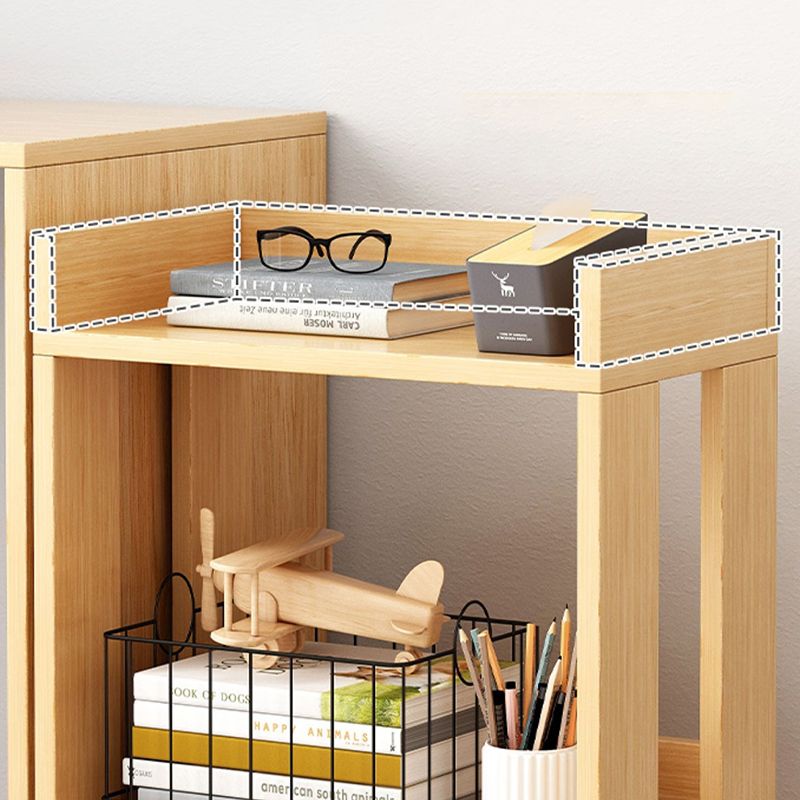 Modern Engineered Wood Bookshelf Etagere Vertical Open Shelf Bookcase