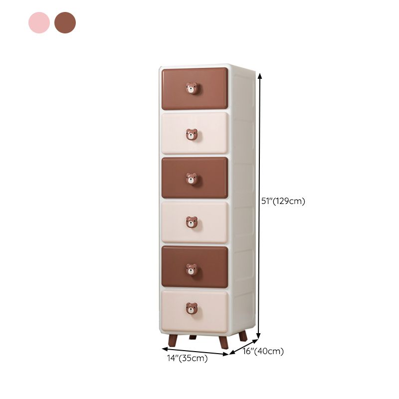 Scandinavian Dresser for Kids Plastic Baby Dresser for Bedroom