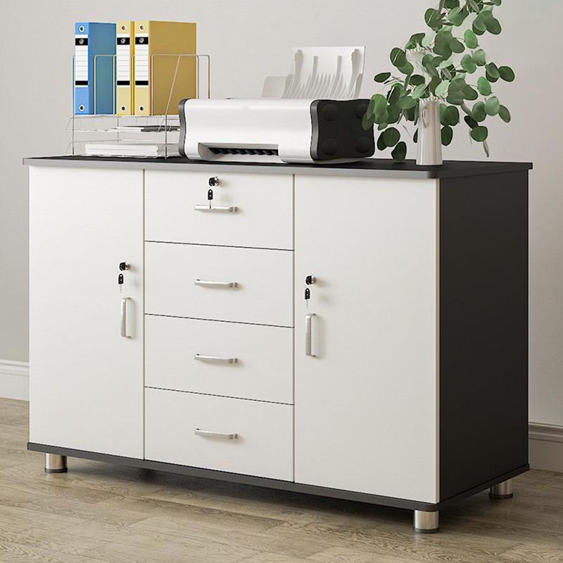 Contemporary Style Lateral Filing Cabinet Metal Filing Cabinet with Lock and Storage