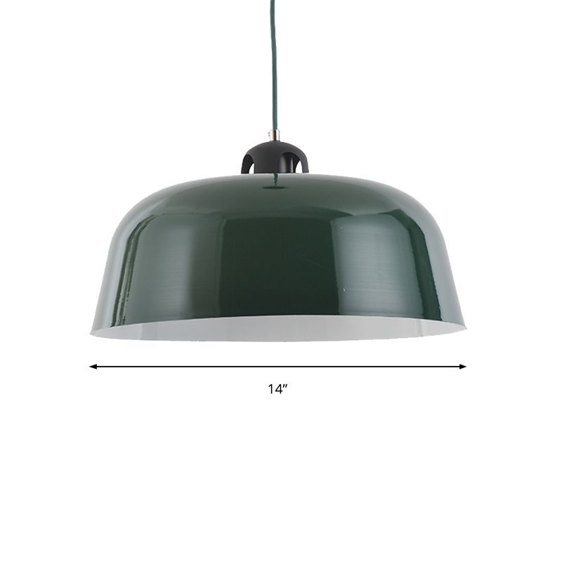 Macaron Barn Forme suspendue Lumière 1 Light Metal Light Metal Lempe en bleu / vert / jaune / rose pour salle d'allaitement salle de bain