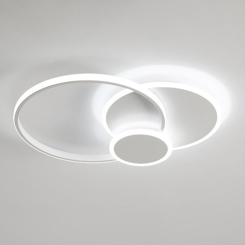 LED Flush Mount Lighting Contemporary White Ceiling Light for Room