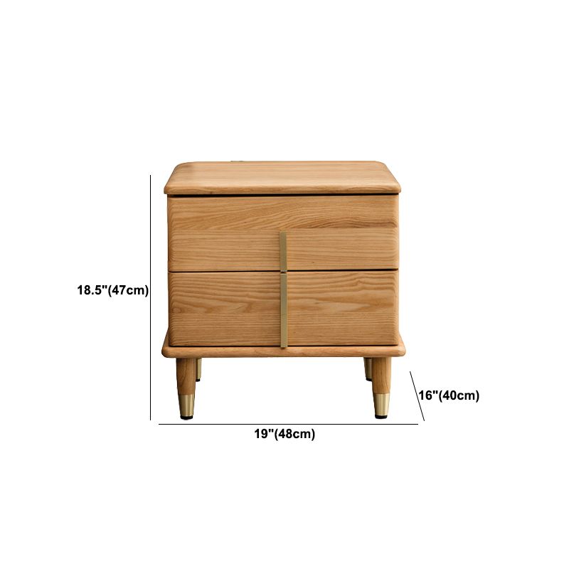 Solid Wood Nightstand Legs Included Accent Table Nightstand with Drawers