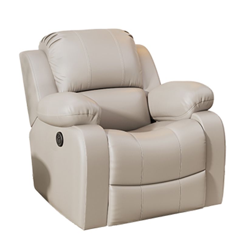 Metal Frame Standard Recliner Faux Leather  Recliner Chair with Lumbar