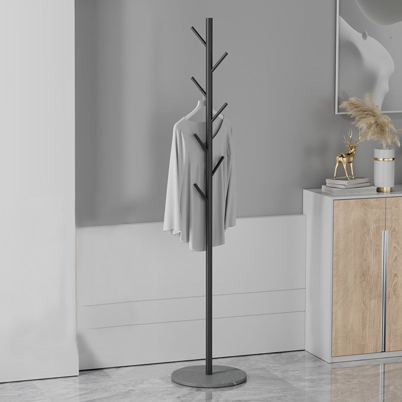 Metal Free Standing Hall Tree with Coat Hooks Hall Stand for Living Room