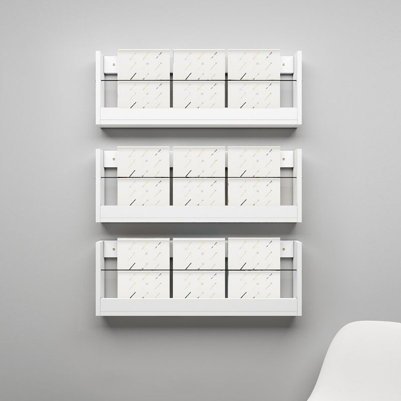 Modern Style Bookcase Wall Mounted Closed Back Bookshelf for Home Office