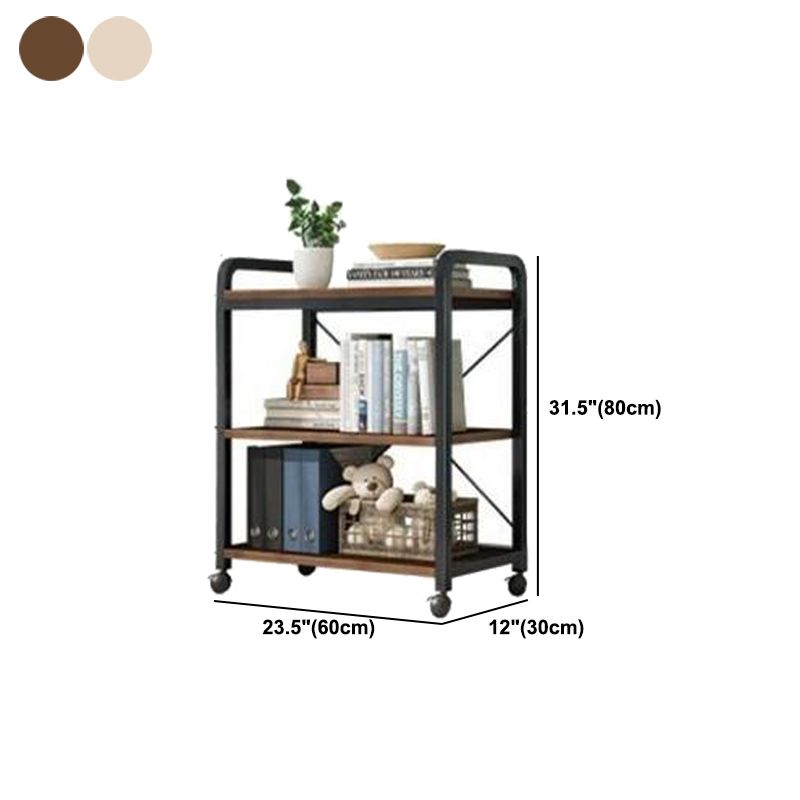 Modern Open Back Etagere Bookcase Steel Bookshelf for Home Office