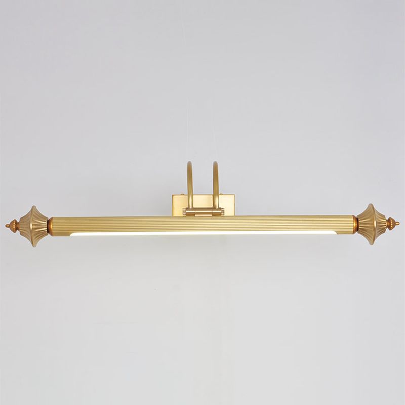 Linear Shade Metal Wall Sconce Light Modern 1 Light Mirror Wall Mount Light Fixture