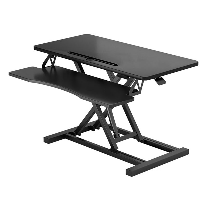 Rectangular Shaped Standing Desk Folding Wood Black/White for Office