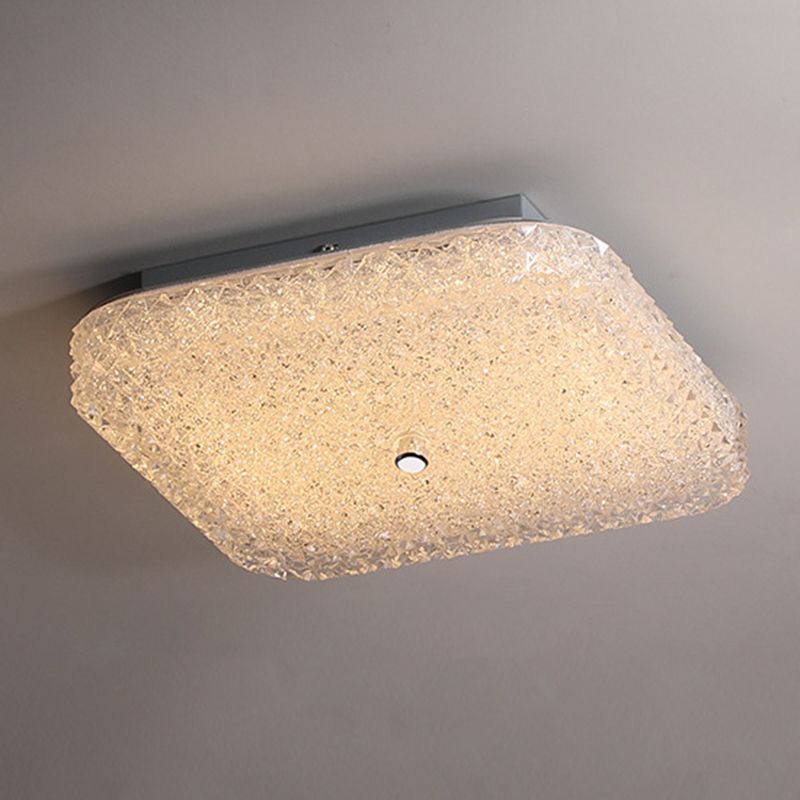 Crystal Drum Flush Mount Light Simplicity Flush Ceiling Light