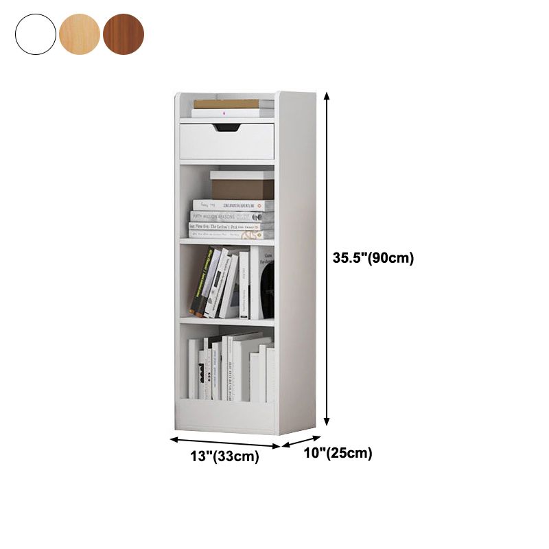 Vertical Shelf Bookcase With Shelves Closed Back Bookshelf for Office