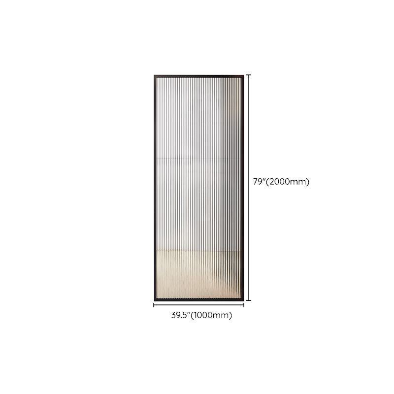 Black Full Frame One-shaped Fixed Semi-partition Shower Screen