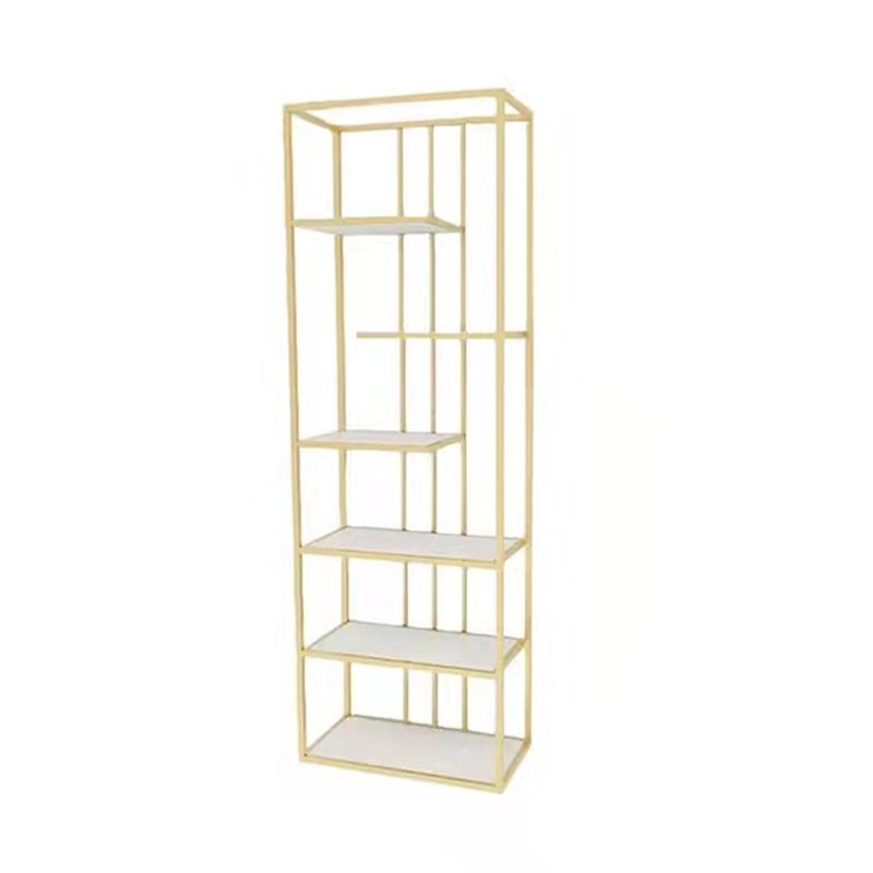 Modern Style Bookcase Etagere Metal Open Back Bookshelf for Home