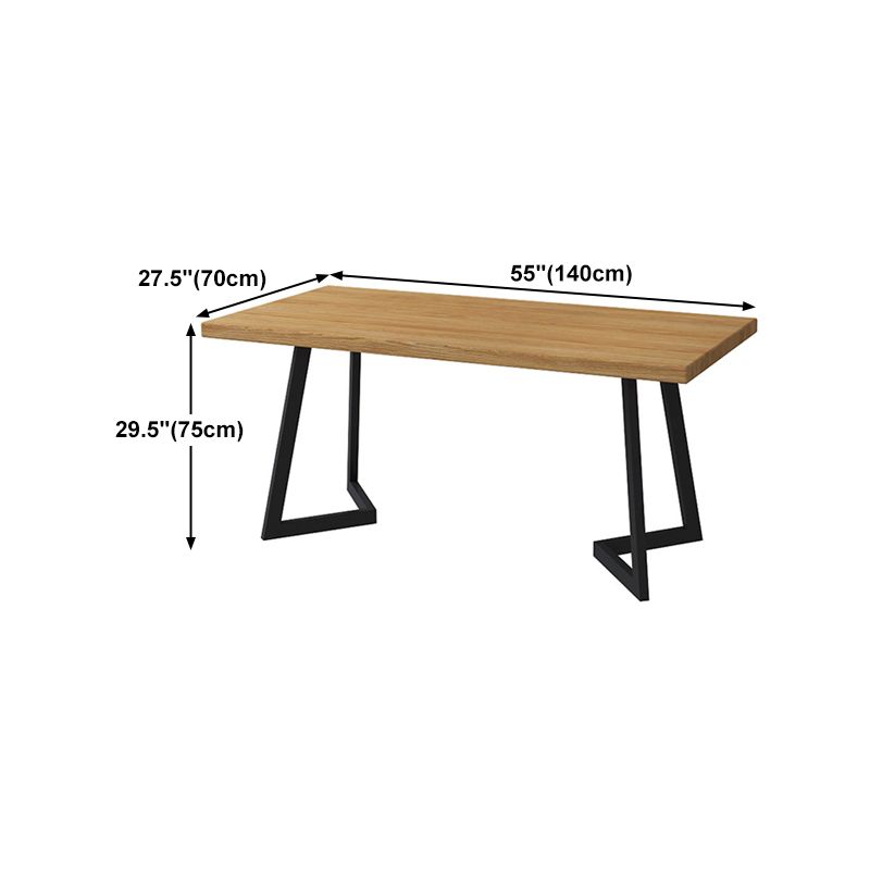 Industrial Style Office Desk Solid Wood Rectangular Home Desk