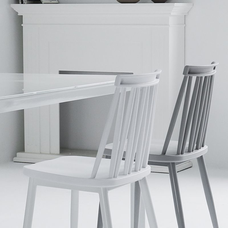 Contemporary Style Plastic Chair Dining Armless Chairs for Kitchen