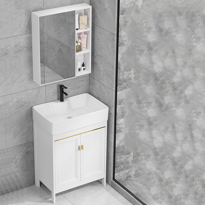 Freestanding Bathroom Vanity Metal Bathroom Sink Vanity with Sink Included