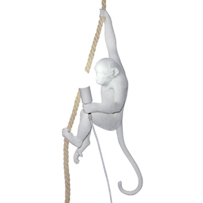 Monkey Art Deco Monkey Hanging Resin 1 Ciondolo di illuminazione per bambini leggeri per bambini