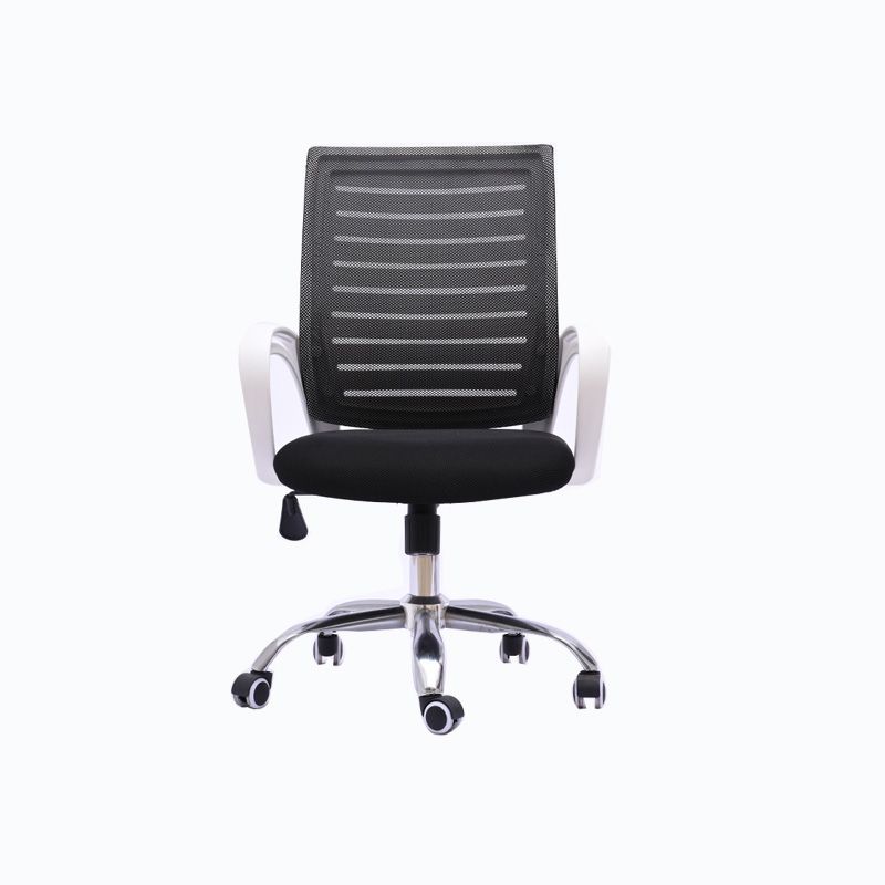 Black Mesh Office Chair Plastic Frame Desk Chair with Wheels