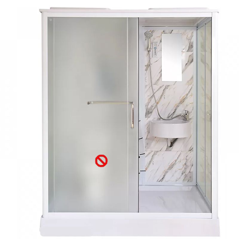 Framed Tempered Glass Shower Enclosure with Pedestal Full-Framed Shower Enclosure