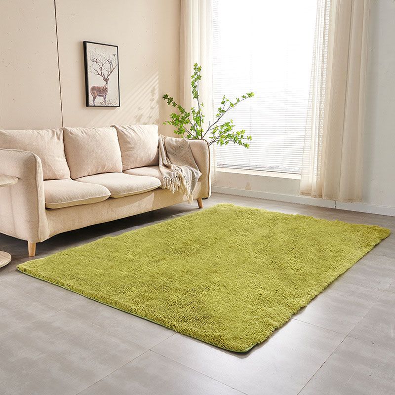 Comfort Solid Shag Carpet Polyester Indoor Rug Non-Slip Backing Carpet for Living Room