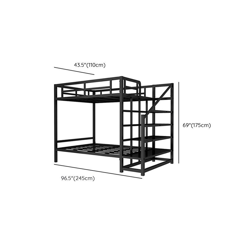 Contemporary No Theme Bunk Bed/Loft Bed in Iron with Guardrails