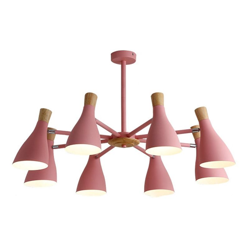 Multi Light Cone Branch Hanging Lights Modern Style Metal Hanging Lighting for Living Room