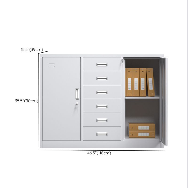 Modern File Cabinet Steel Locking Drawers and Storage Shelves Filing Cabinet