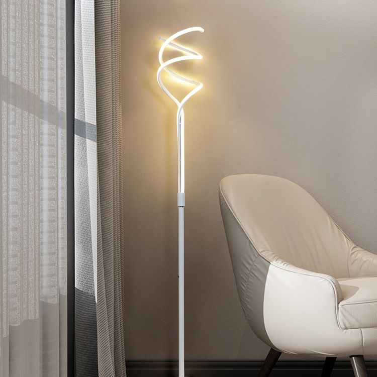 Spiraler linearer Acryl -Stehlampe minimalistische LED -Stehlicht für Wohnzimmer