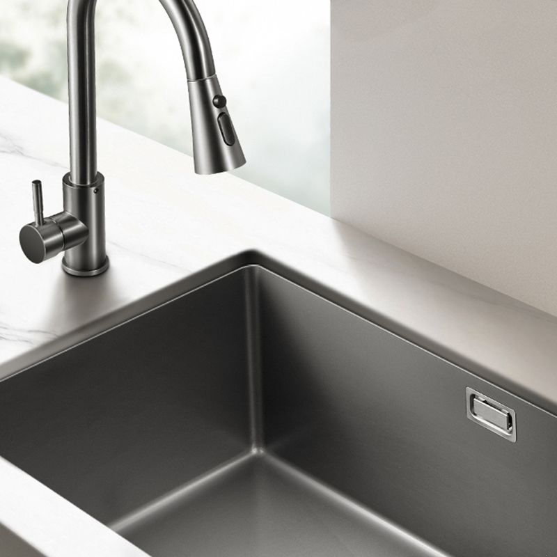 Modern Style Kitchen Sink Stainless Steel 1 Holes Kitchen Sink with Soap Dispenser