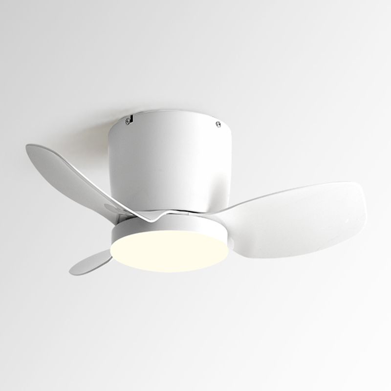 Nordic Style Ceiling Fan Lamp Cylinder Shape Ceiling Fan Light for Children's Room