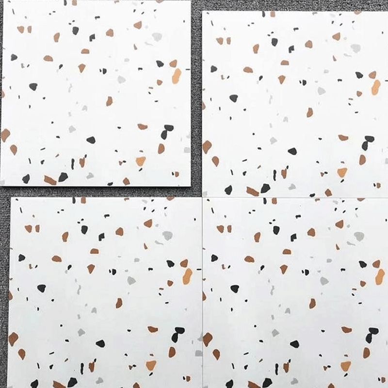 Modern Style Waterproof Floor Tile Straight Edge Square Terrazzo Effect Floor Tile