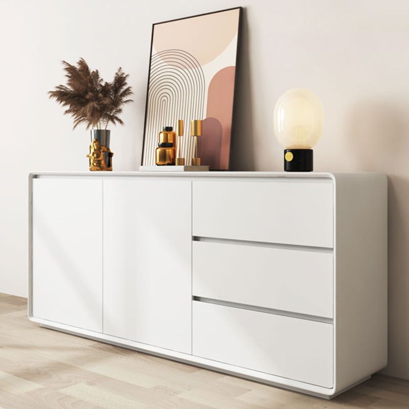 Modern and Contemporary Credenza Wood Dining Buffet with Cabinets and Drawers