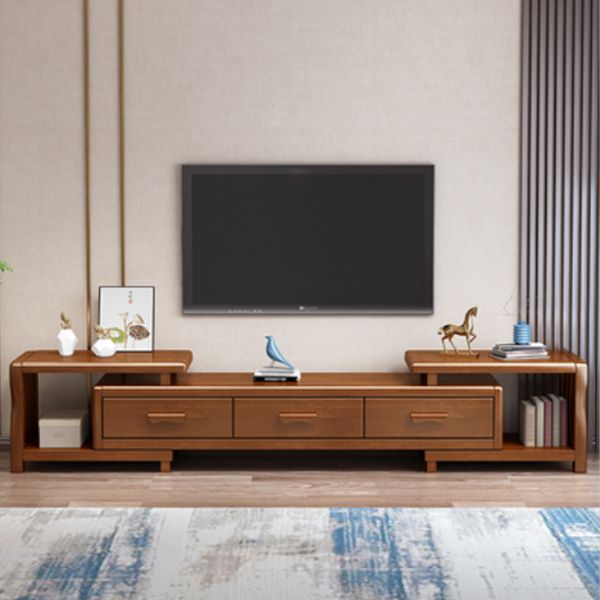 Engineered Wood TV Media Console Traditional TV Media Stand with Drawers