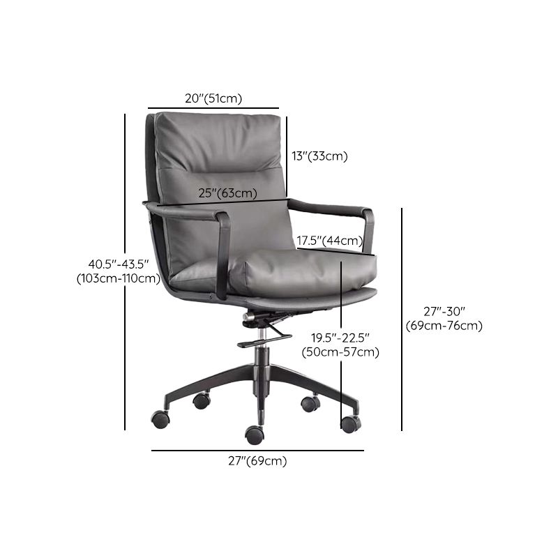 Modern Managers Chair Padded Arms Executive Chair with Wheels for Office