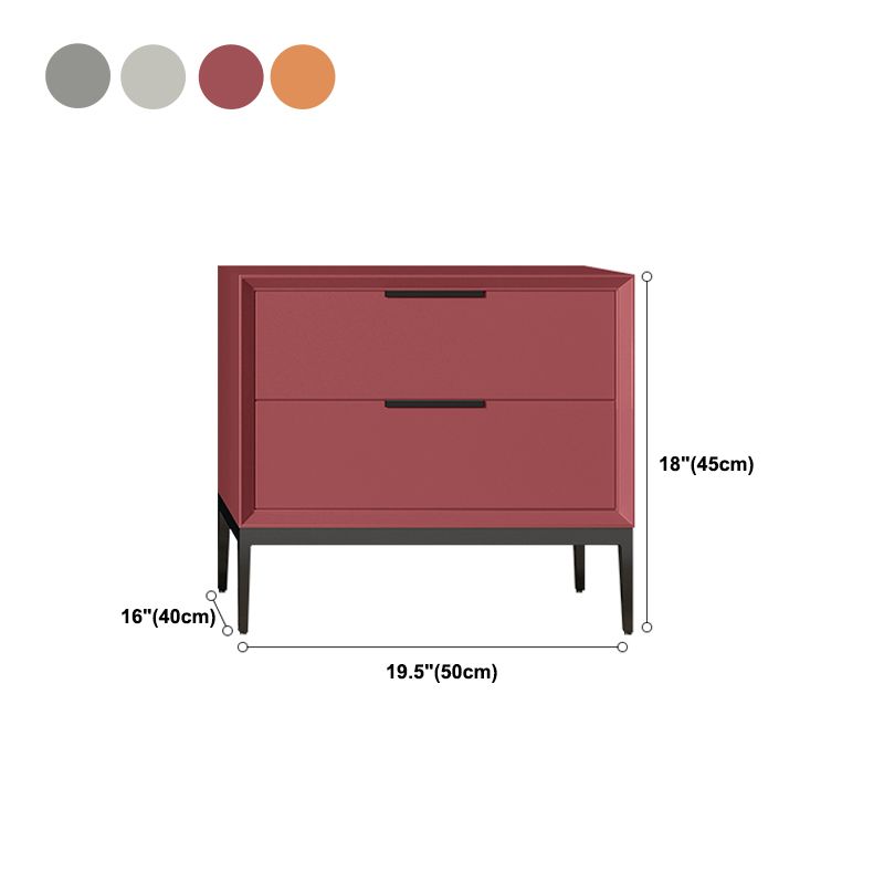 Leather Chest with Metal Legs Vertical Storage Chest with Drawers for Bedroom