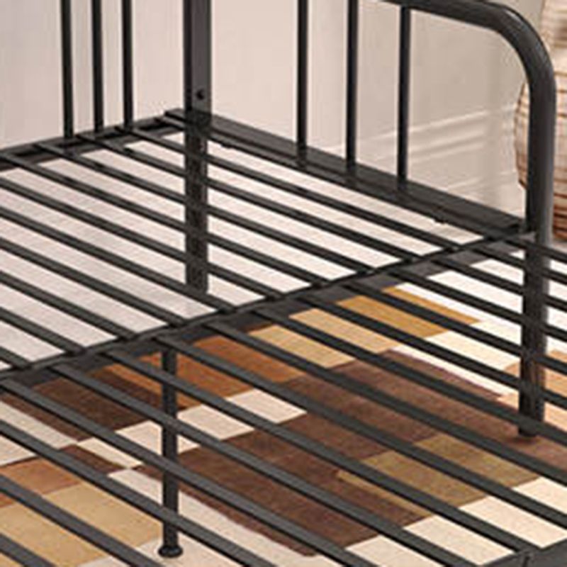 Open Frame Panel Daybed Contemporary Metal Bed with Headboard