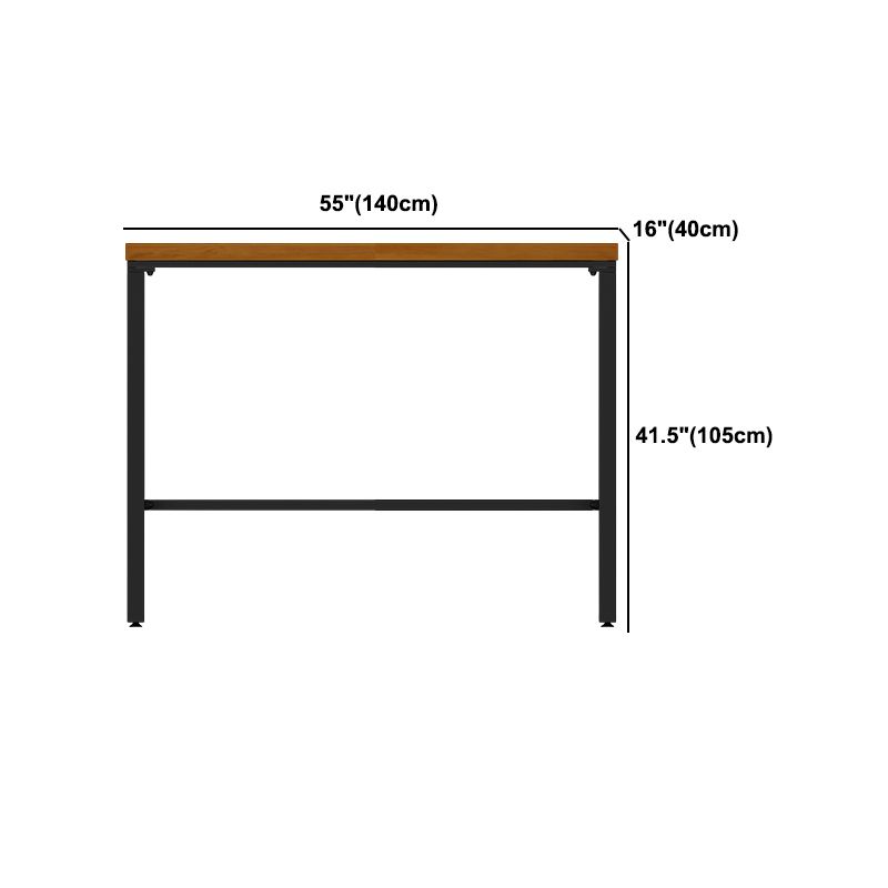 Pine Wood Bar Table Industrial Rectangle Bar Dining Table with Trestle for Cafe