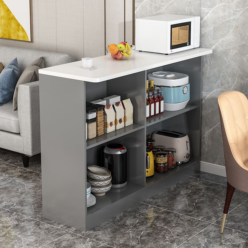 Modem & Contemporary Wood Rectangle Bar Wine Table for Dining Room