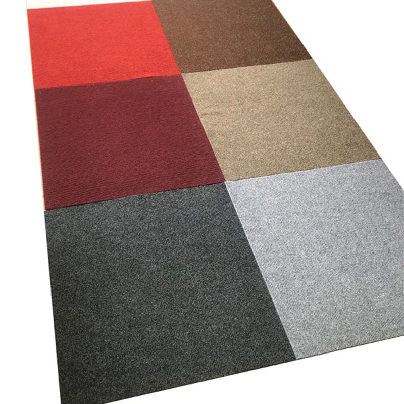 Bedroom Carpet Tiles Solid Color Lever Loop Color Block Carpet Tiles