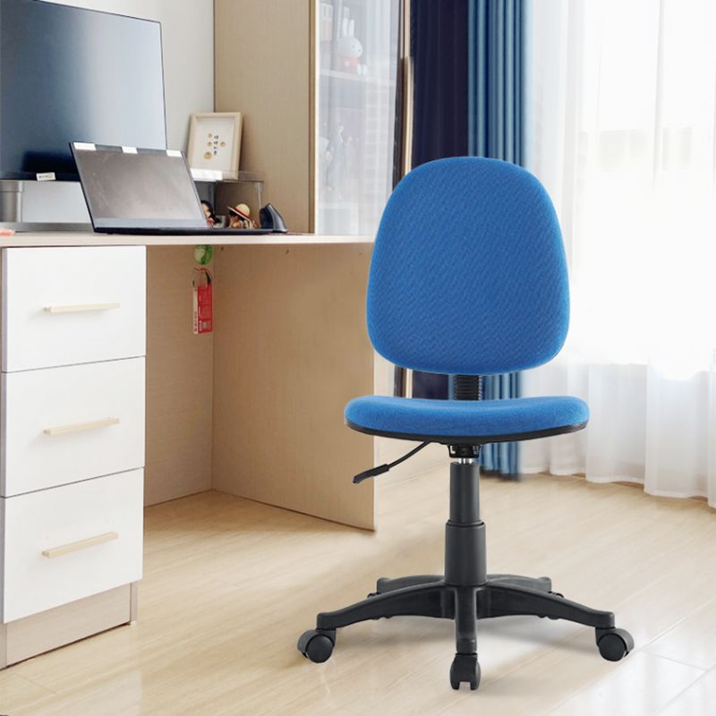 Modern Armless Upholstered Office Chair Nylon Height-adjustable Office Chair