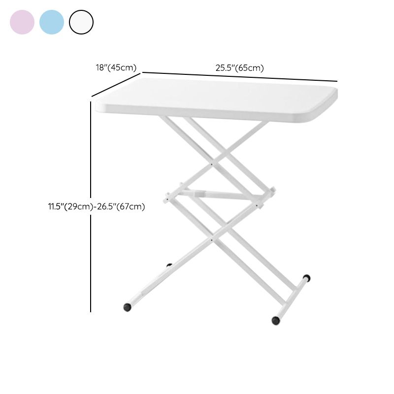 Contemporary Office Desk Rectangular Writing Desk with White Legs