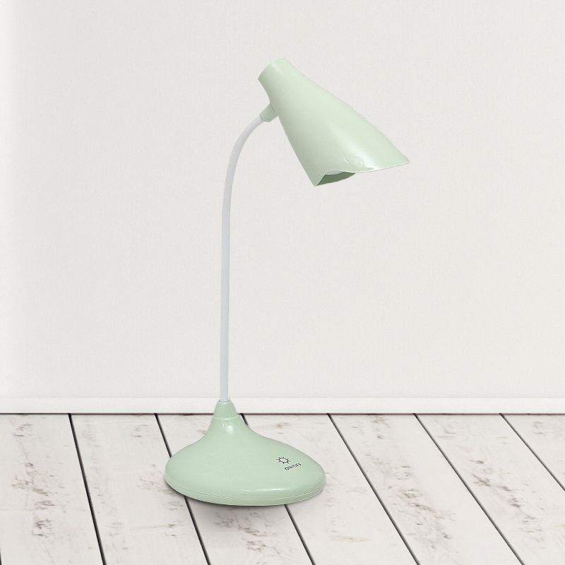 Nordic Bell Shape Standing Desk Light Touch-Sensitive Blue/Green/Pink/White LED Desk Lamp with USB Charging Port