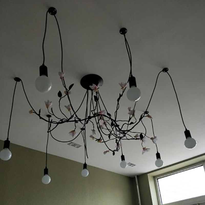 Minimalist Spider Adjustable Industrial Pendant Lighting for Living Room