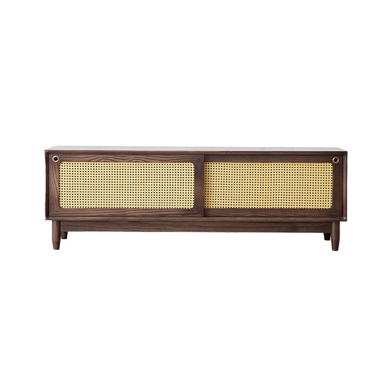 Scandinavian TV Media Console Solid Wood TV Console for Living Room