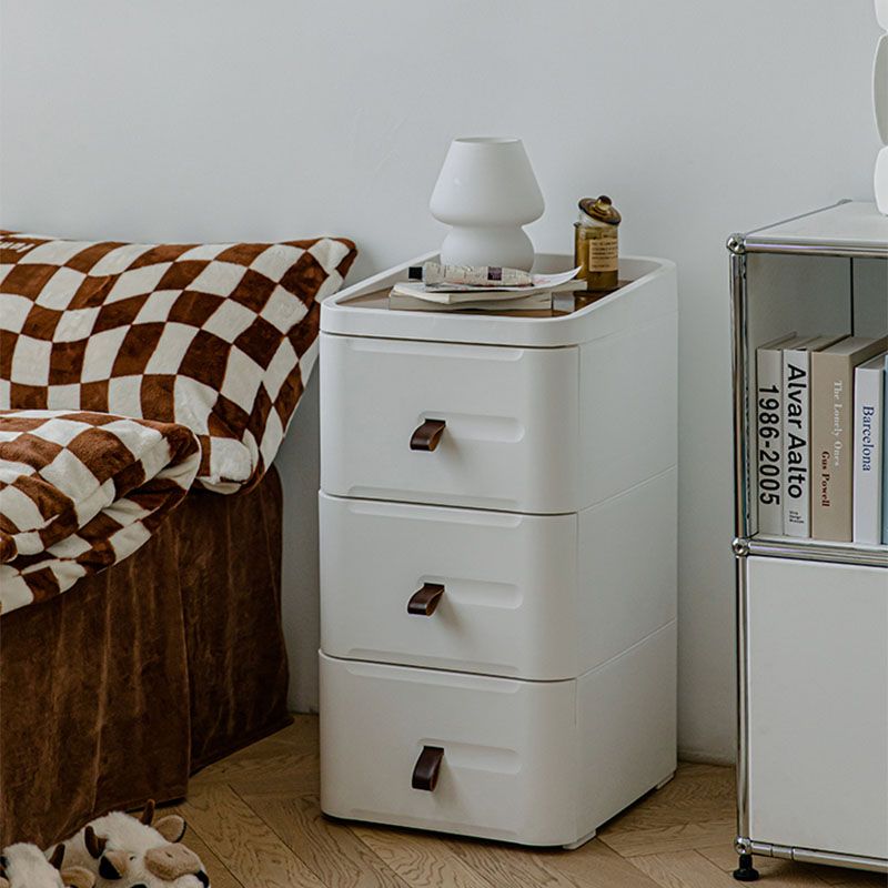 Contemporary White Night Table with 2/3/4 Drawers for Bedroom