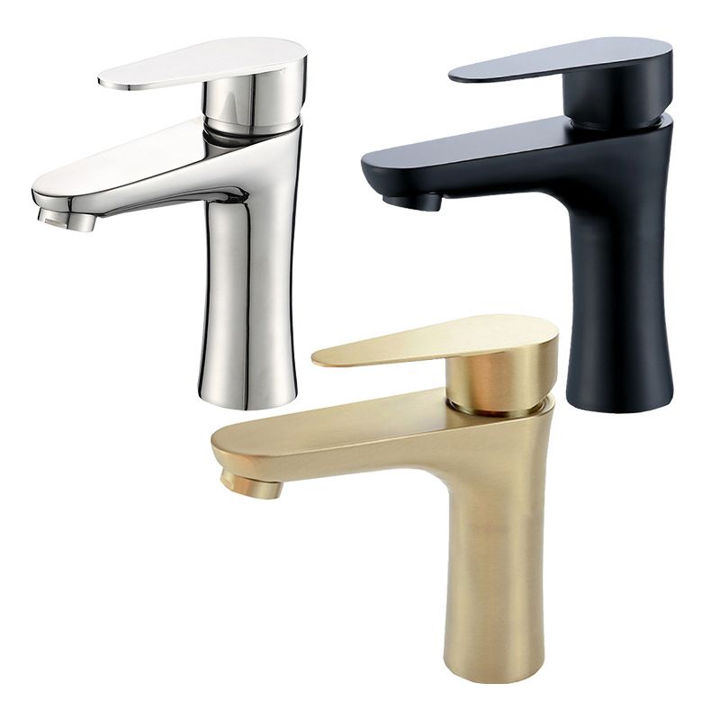 Modern Lavatory Faucet Solid Color Centerset Low Arc Faucet for Bathroom