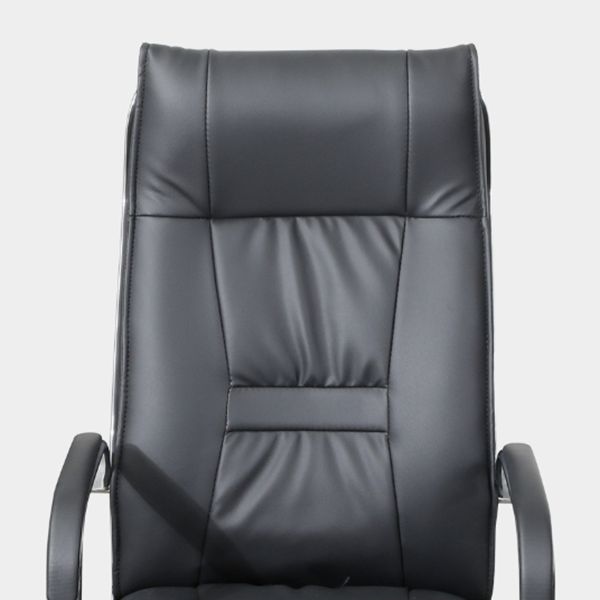 Modern Fixed Arms Office Chair Leather Ergonomic Gaming Chair